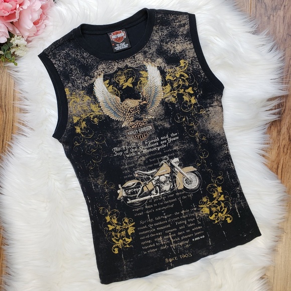 Harley-Davidson Tops - Harley-Davidson Jewel Embellished Logo Tank Top Harley-Davidson Tops - Harley-Davidson Jewel Embellished Logo Tank Top